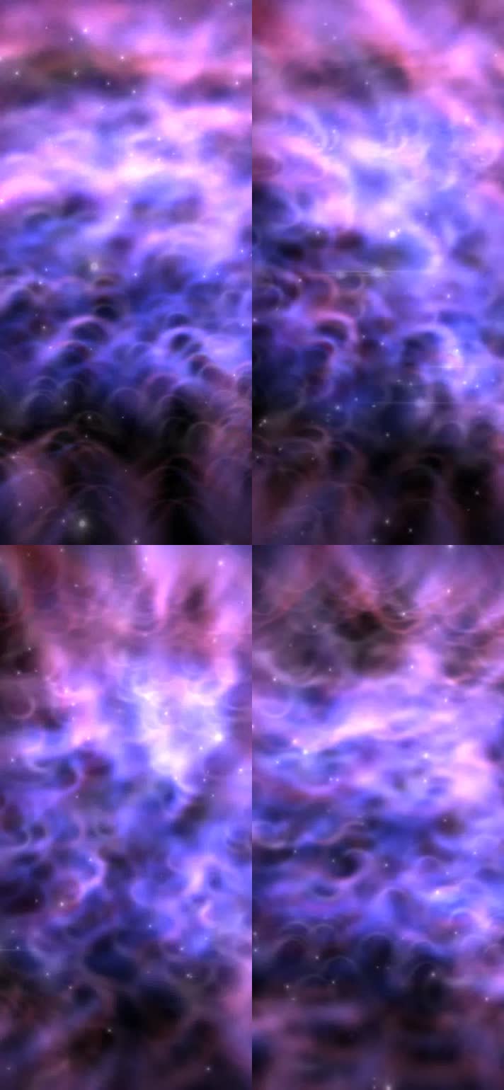 星空星云宇宙，粒子发光闪烁 