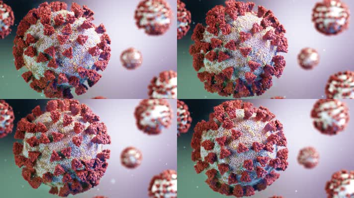疫情病毒，新冠细胞病毒可视化细菌 