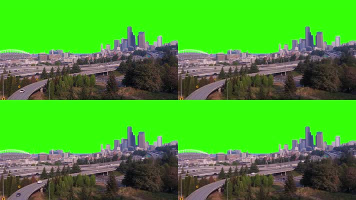 绿幕视频素材城市