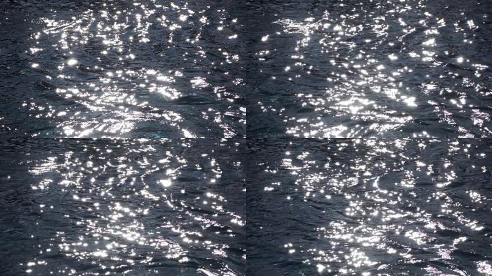 海面波光，波光粼粼，涟漪