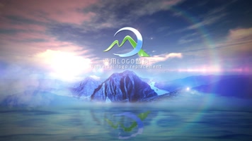 光线穿梭远山日出logo