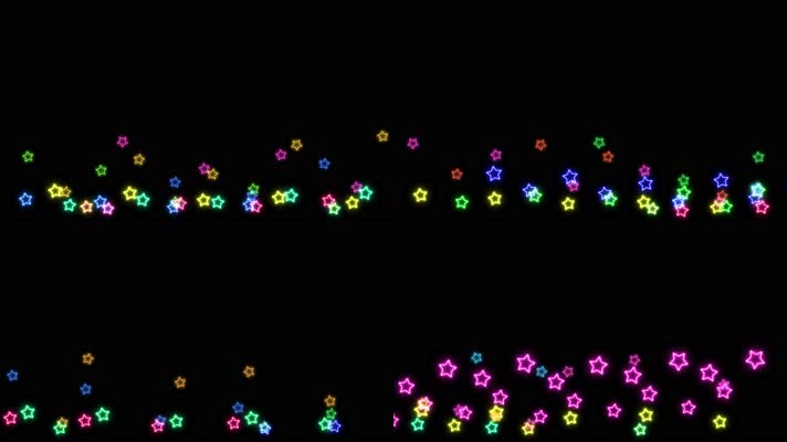 天幕彩色，星星上升