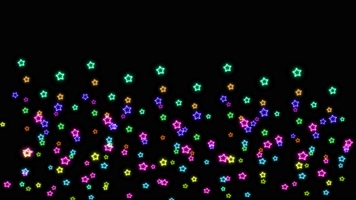 天幕彩色，星星上升