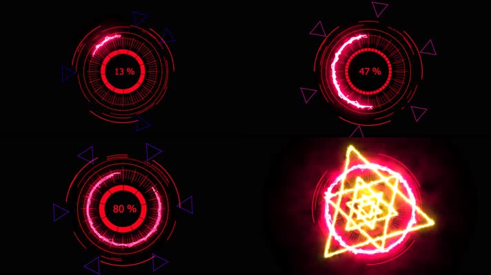 数字光阵，旋转弹出