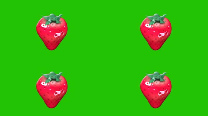 绿幕视频素材草莓