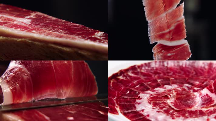 火腿切片，酒店餐厅美食餐饮食物食材