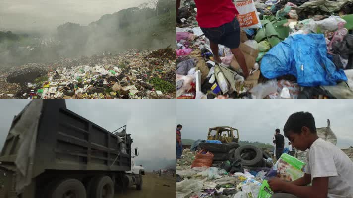 穷困家庭捡垃圾生活，第三世界