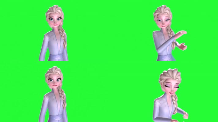 绿幕抠像绿幕绿屏绿布抠像影视后期特效视频素材冰雪奇缘冰雪女王