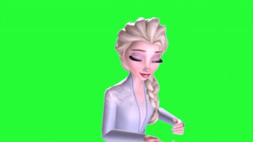 绿幕视频素材冰雪奇缘艾莎
