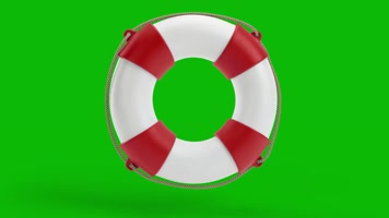 绿幕视频素材救生圈