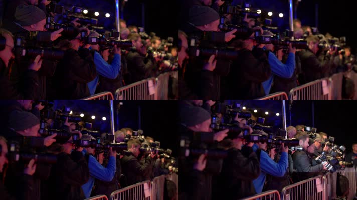 一群摄影师记者，狗仔队