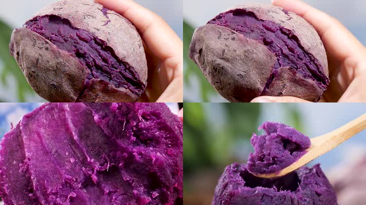 蒸熟紫薯