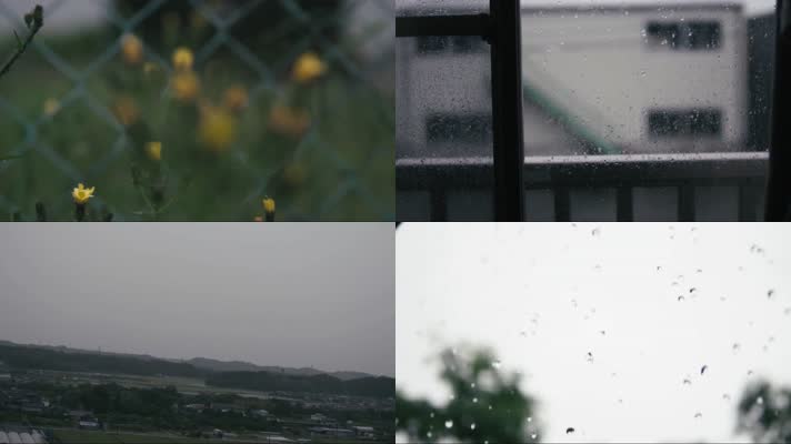 阴天下雨天，下雨雨水，孤独伤感