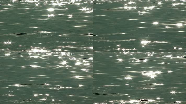 水面波光粼粼，波光点点