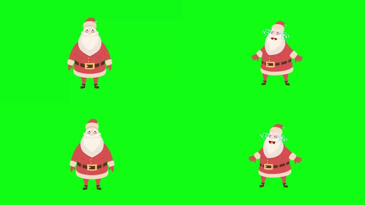 绿幕视频素材圣诞老人