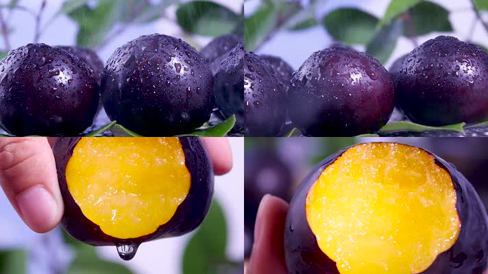 新鲜黄肉黑布林