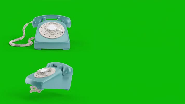 绿幕视频素材老式电话