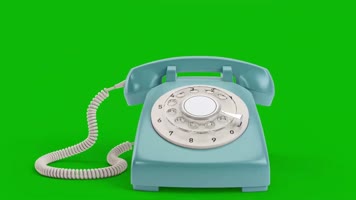绿幕视频素材老式电话