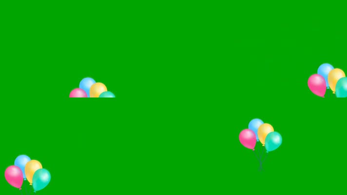 绿幕视频素材气球