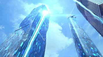 智慧科技感互联网城市，5G大数据4k视频