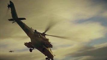 战争动画,武装直升机,攻击地面目标 战争动画,武装直升机,攻击地面目标