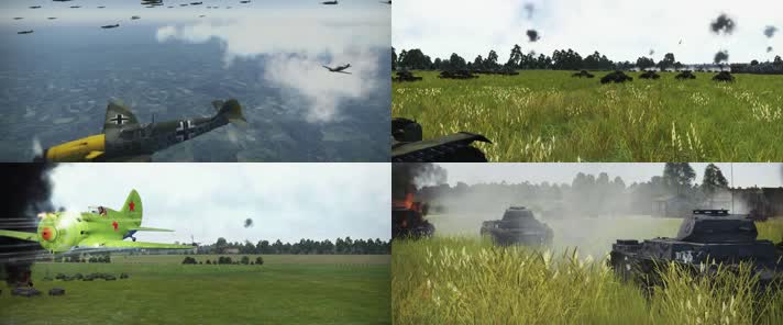 战争动画，坦克战机，空战陆战
