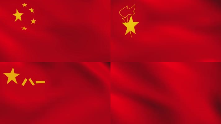 6段旗帜视频素材