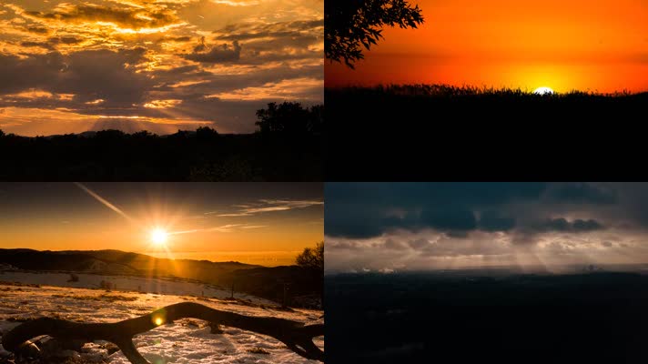 夕阳日落实拍