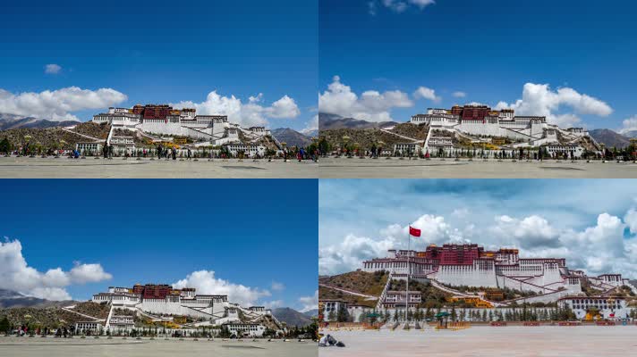 西藏布达拉宫延时摄影