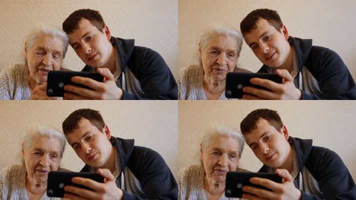 关爱老人，看手机