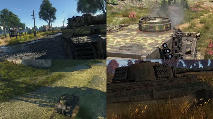 战争动画，德国陆军，虎式坦克