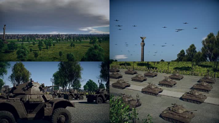 战争动画，二战欧洲，胜利阅兵