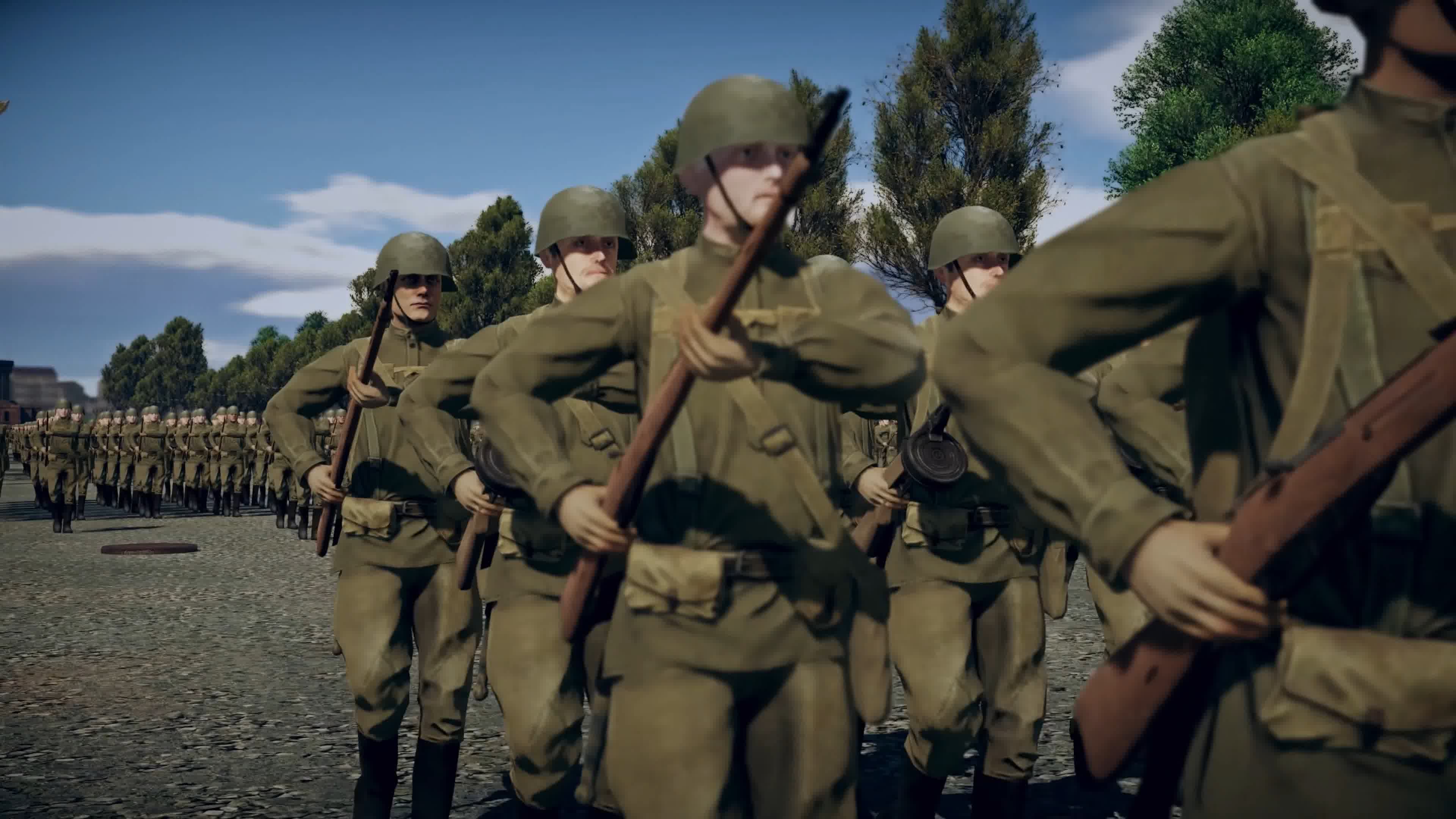 战争动画，二战欧洲，胜利阅兵