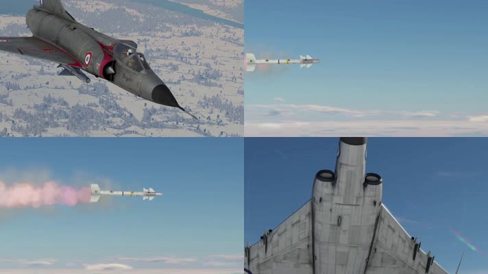 战争动画，战机空战，空空导弹击落