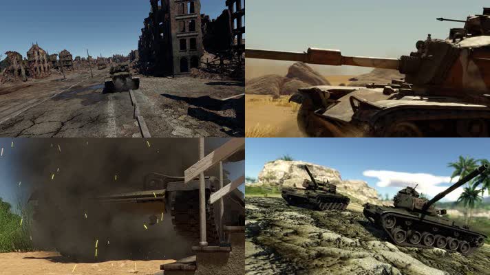 战争动画，美军坦克，m60坦克