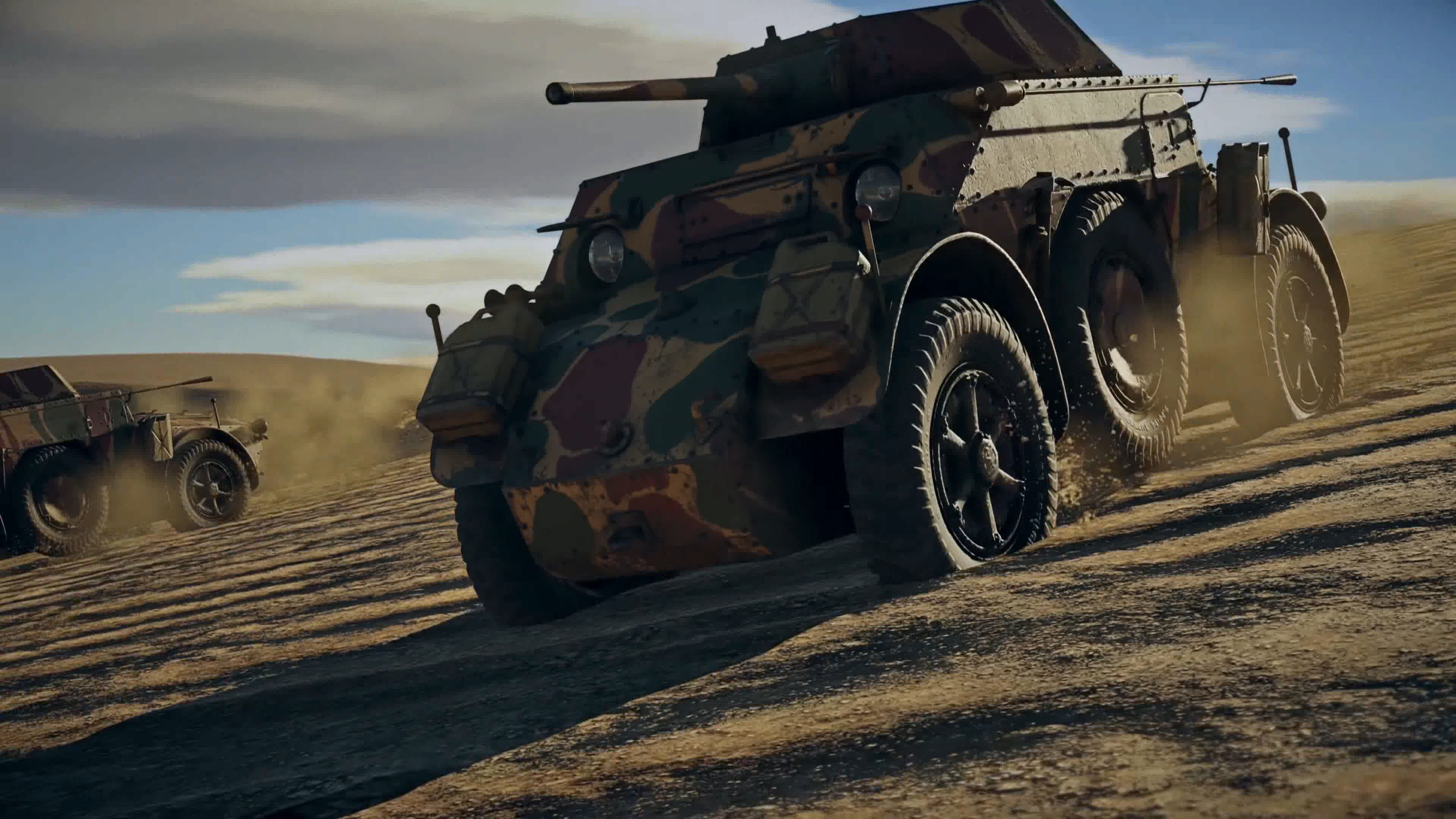 战争动画，坦克装甲车，炮火硝烟