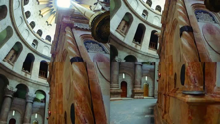 大气教堂，雄伟建筑，壁画窗花