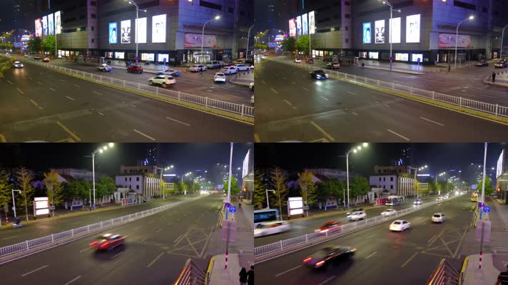 都市主干道的车流4K延时摄影 