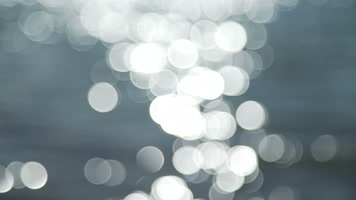 水面波光粼粼，朦胧模糊梦幻水面