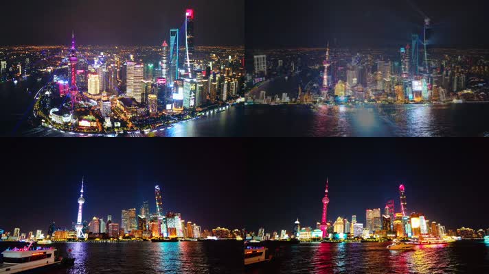 上海外滩灯光秀表演