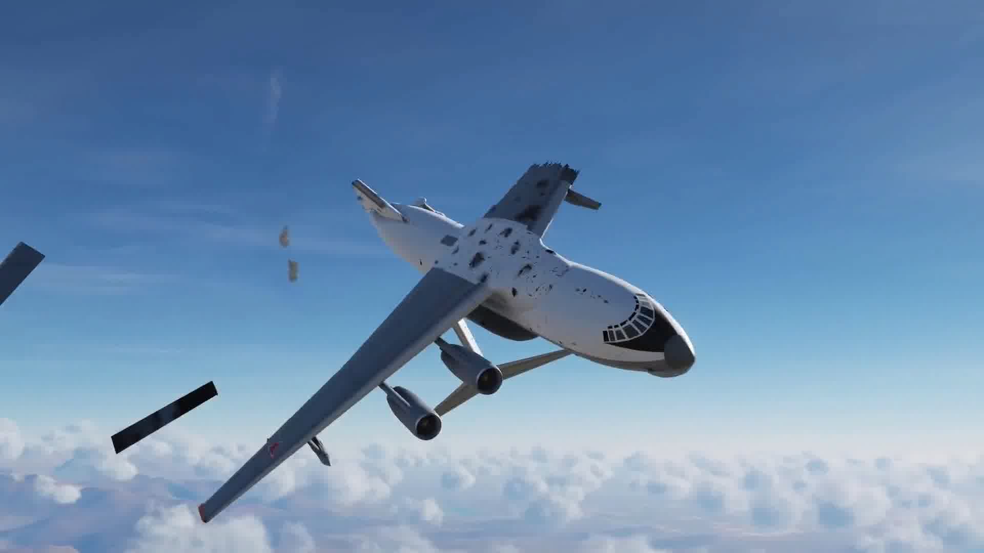 战争动画，战机空战，击落各种战机