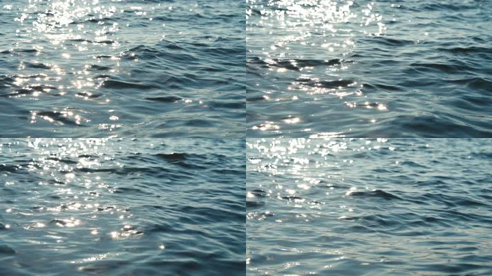 波纹海面，波光粼粼水面