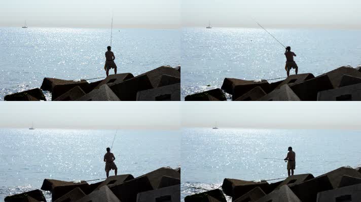 海边钓鱼剪影