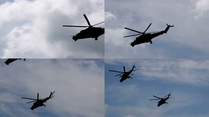 武装直升机，飞行表演