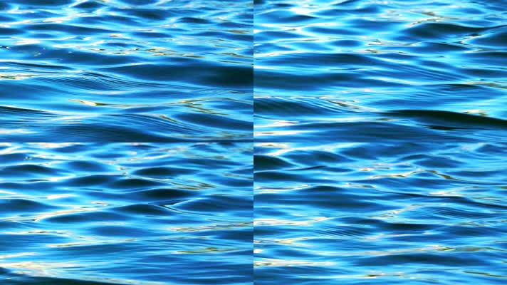 蓝色海面，波光粼粼