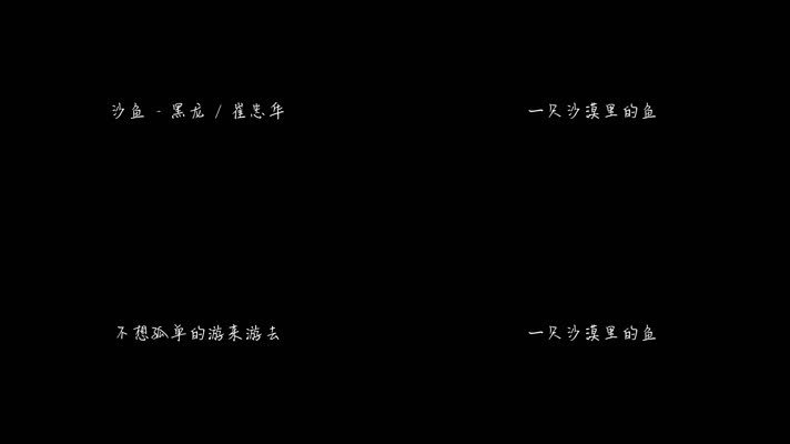 沙鱼 - 黑龙 _ 崔忠华（1080P）