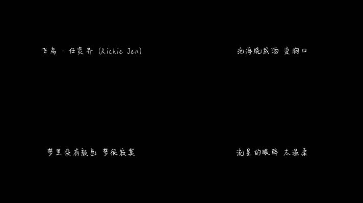 任贤齐 - 飞鸟（1080P）