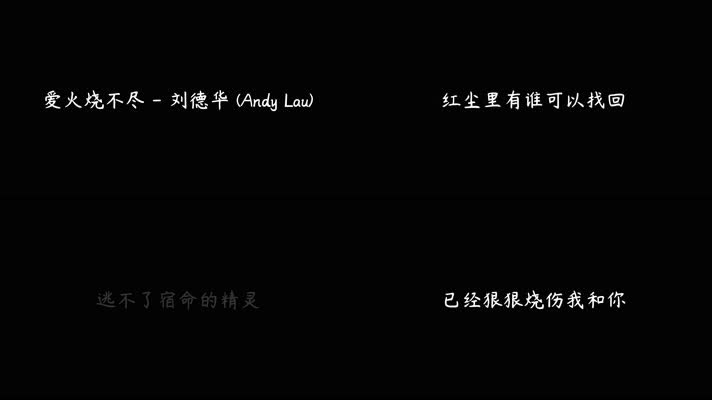 刘德华 - 爱火烧不尽（4K）