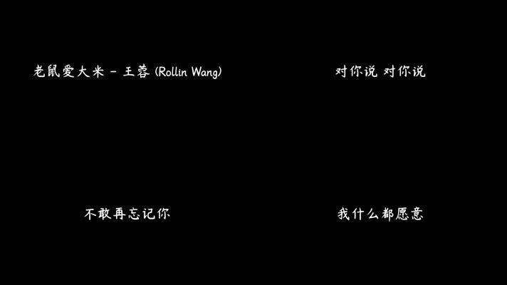 王蓉 - 老鼠爱大米（1080P）