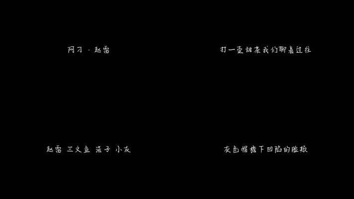阿刁 - 赵雷（1080P）